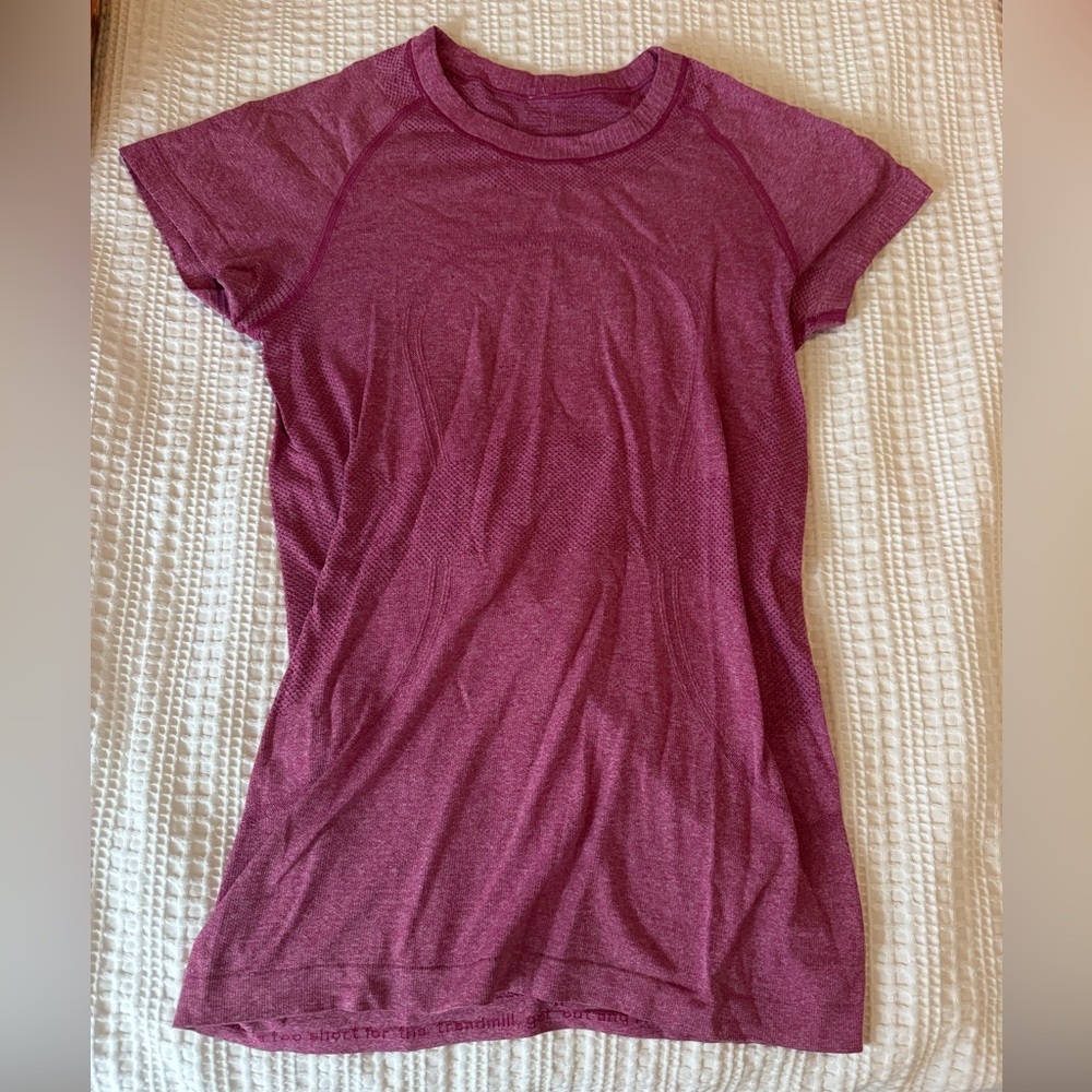 lululemon athletica Magenta Swiftly Tech Short Sleeve
